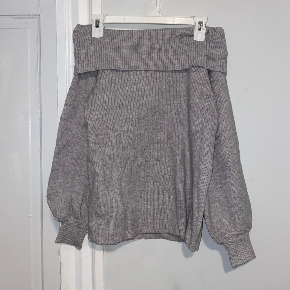 NWOT PINK LILY OFF THE SHOULDER SWEATER